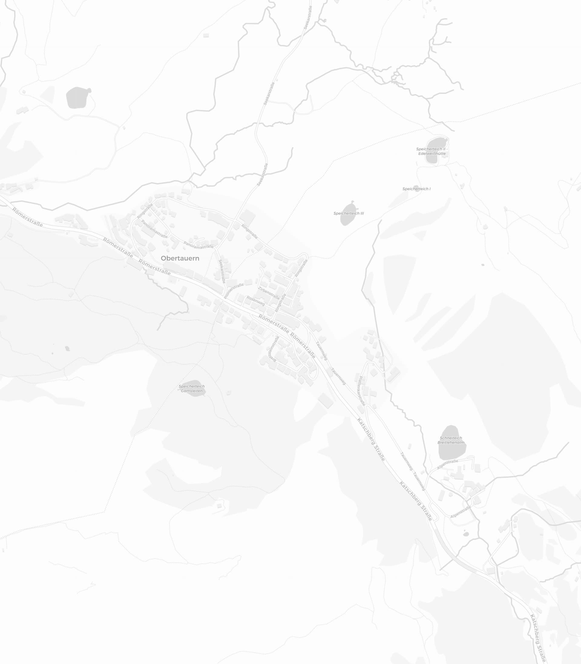 Map of Obertauern showing five FREUDENHAUS rental locations
