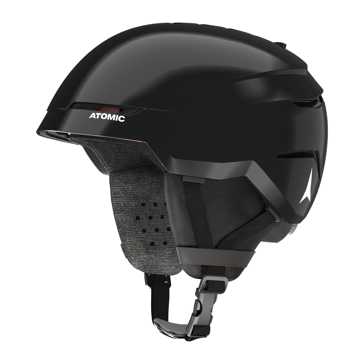 Schwarzer Atomic Savor R ski helmet side view